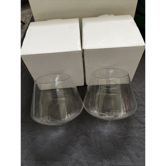 Rare New 2pc Maestro Dobel Tequila Rolling Shot Glasses Home Barware Drinkware - Picture 2 of 8